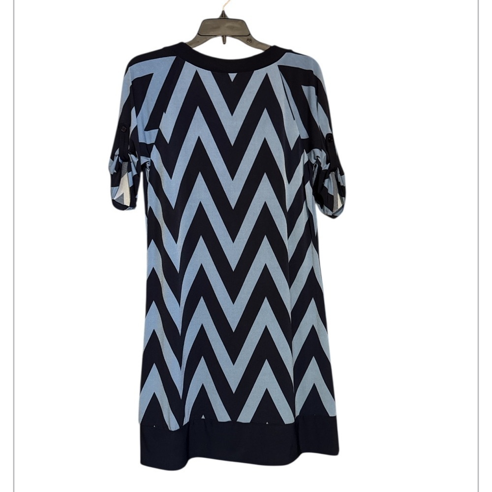 Chevron Patterned Blue and navy blue  Dress medium Cato - Picture 2 of 4